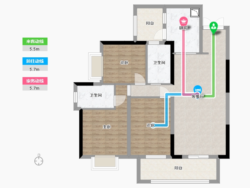 贵州省-贵阳市-融创玖境臺-98.28-户型库-动静线