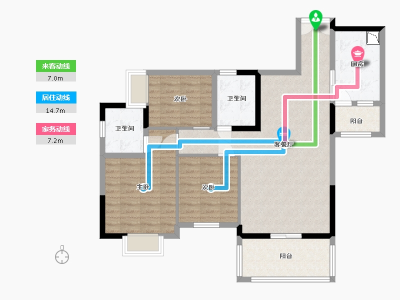 贵州省-贵阳市-清镇盛世江南-96.61-户型库-动静线