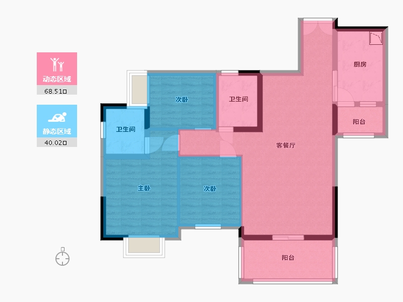 贵州省-贵阳市-清镇盛世江南-96.61-户型库-动静分区