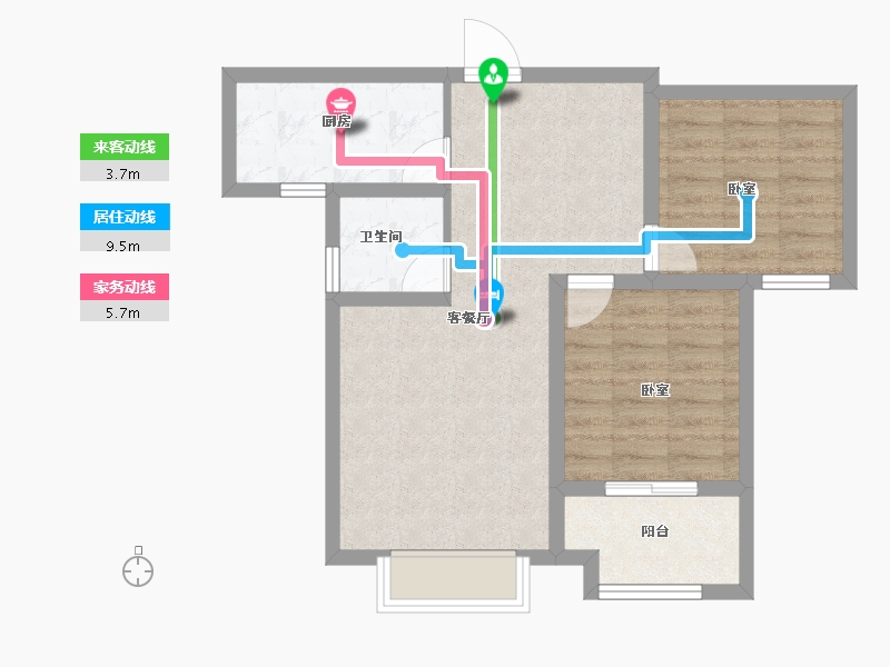 河北省-石家庄市-帝华鸿府-62.95-户型库-动静线