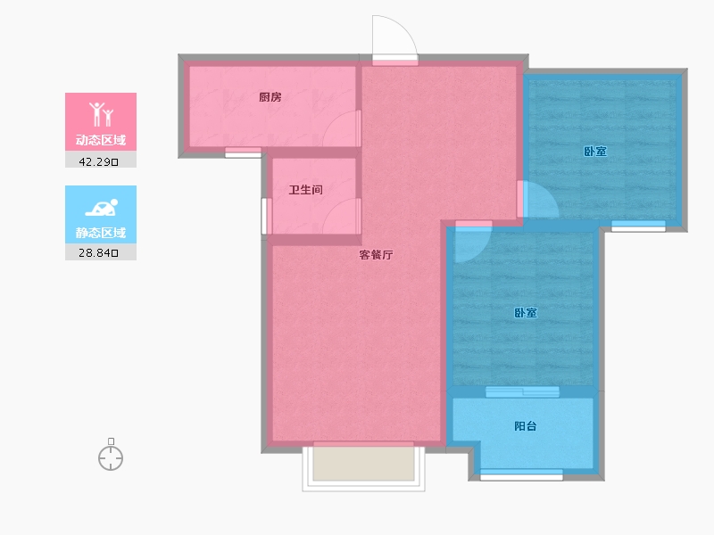 河北省-石家庄市-帝华鸿府-62.95-户型库-动静分区