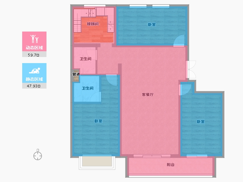 河北省-邯郸市-旭坤澜山悦府-96.76-户型库-动静分区