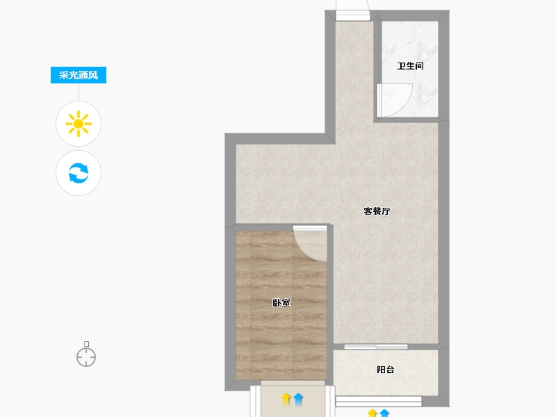 山西省-太原市-晶峰･晓园-32.51-户型库-采光通风