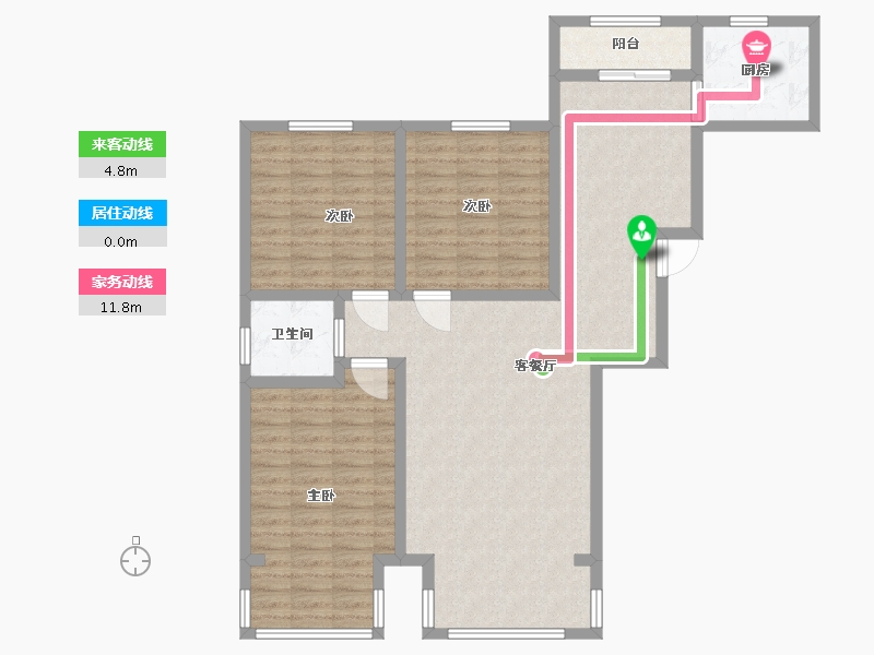 河北省-廊坊市-裕隆公寓二期-109.00-户型库-动静线