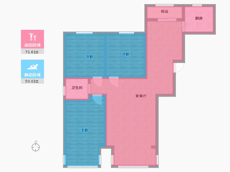 河北省-廊坊市-裕隆公寓二期-109.00-户型库-动静分区