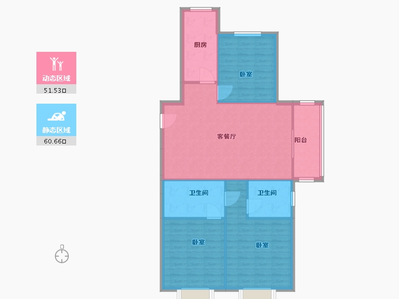 山西省-太原市-中国铁建·青秀嘉苑-102.99-户型库-动静分区