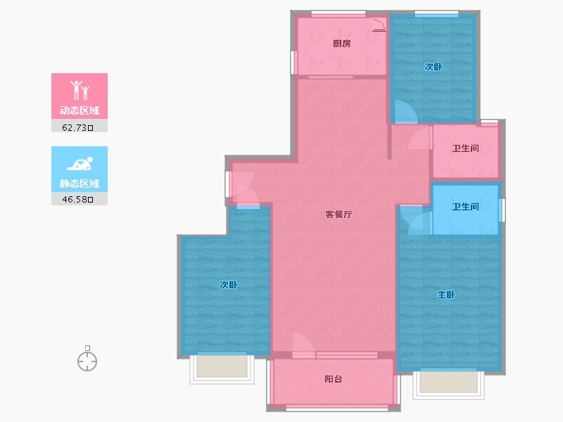 河北省-保定市-中景华庭C区-99.00-户型库-动静分区