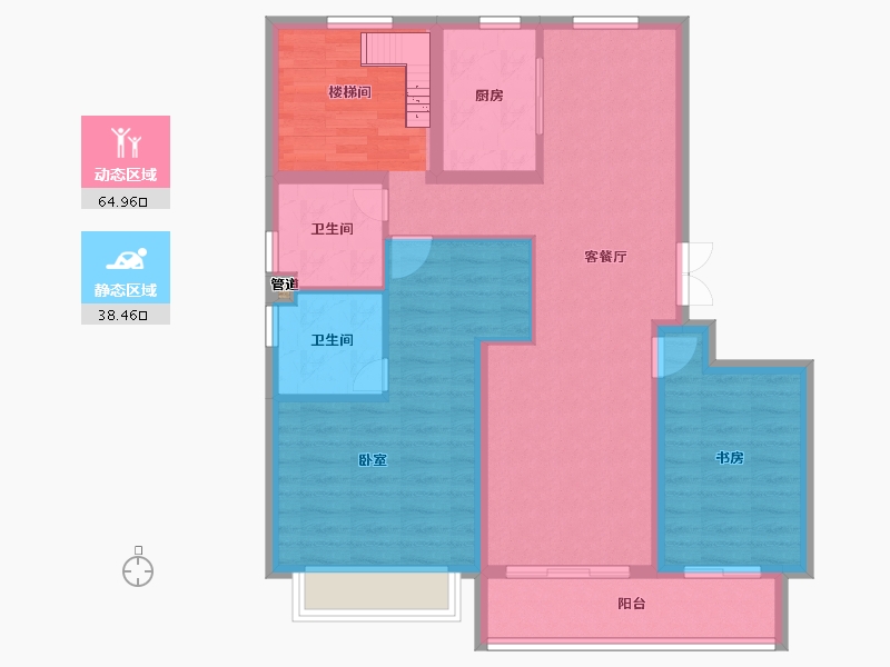 河北省-邯郸市-旭坤澜山悦府-92.72-户型库-动静分区