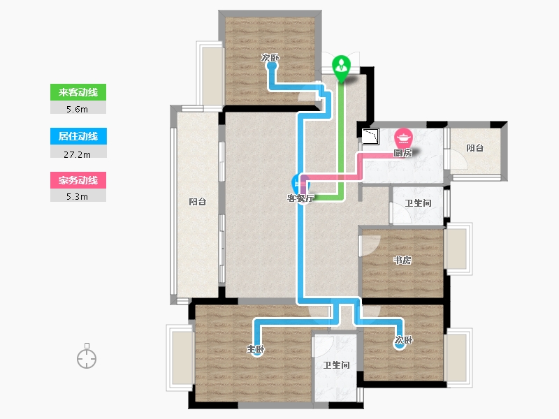 四川省-成都市-河畔府邸-114.48-户型库-动静线