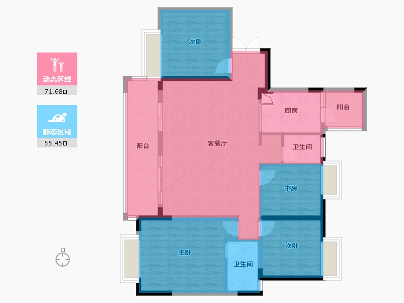 四川省-成都市-河畔府邸-114.48-户型库-动静分区