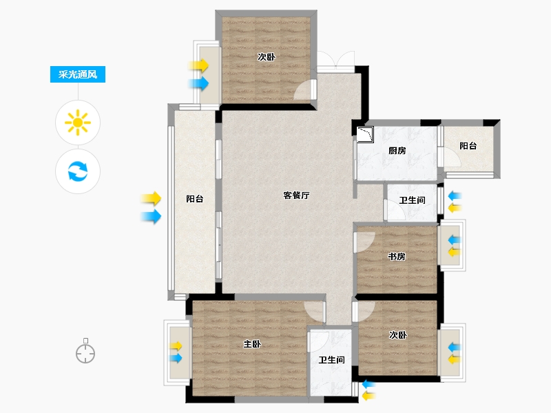 四川省-成都市-河畔府邸-114.48-户型库-采光通风