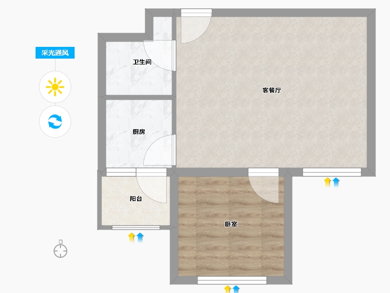 河北省-邢台市-博爵堡-46.11-户型库-采光通风