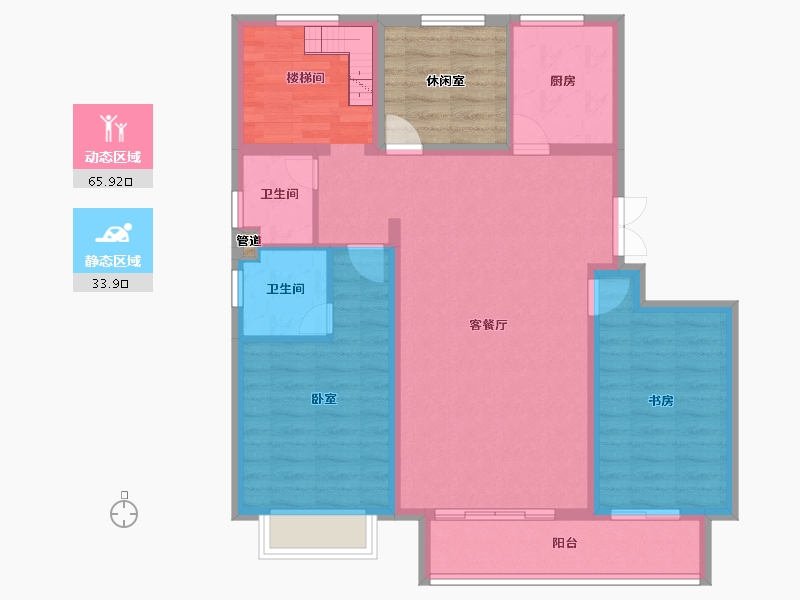 河北省-邯郸市-旭坤澜山悦府-96.69-户型库-动静分区