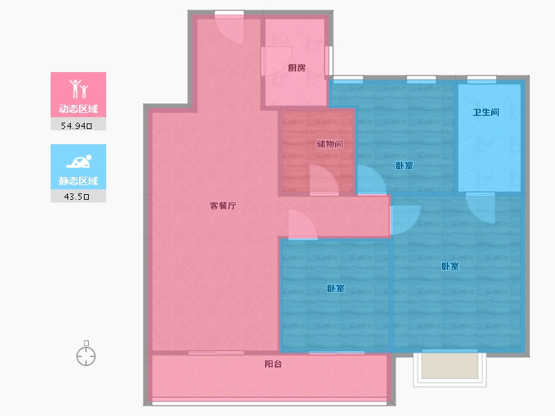 山西省-太原市-怡和天誉-90.00-户型库-动静分区