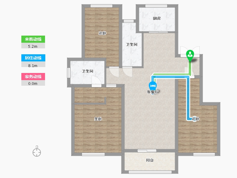 河北省-廊坊市-海德公园·都铎宫-112.00-户型库-动静线