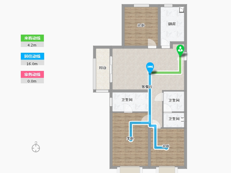 山西省-太原市-当代城ΜΟΜΛ-91.10-户型库-动静线