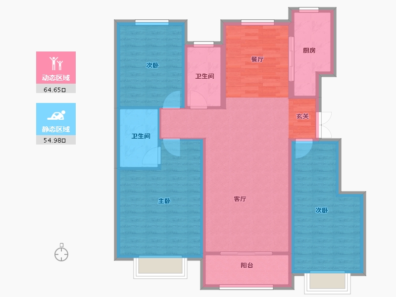 河北省-保定市-首衡熙悦府-108.00-户型库-动静分区