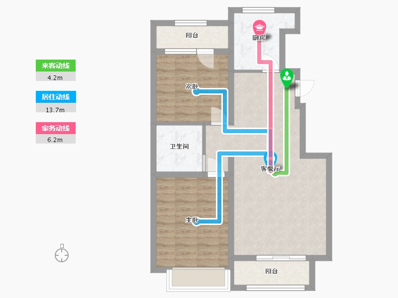 河北省-廊坊市-中远·泷玺臺-71.20-户型库-动静线