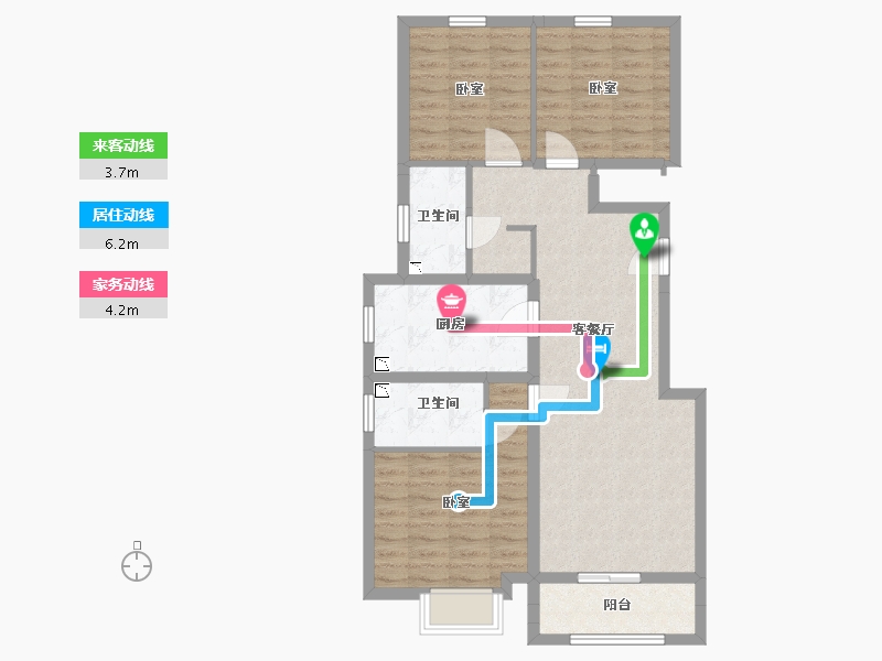 山西省-太原市-保利壹号公馆四期-86.85-户型库-动静线