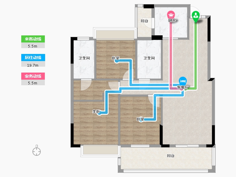 贵州省-安顺市-万博学府-91.88-户型库-动静线