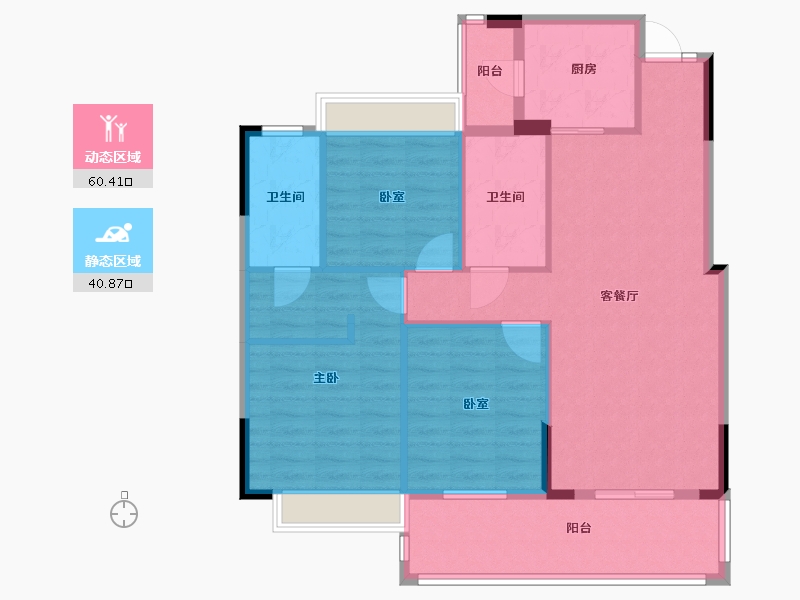 贵州省-安顺市-万博学府-91.88-户型库-动静分区