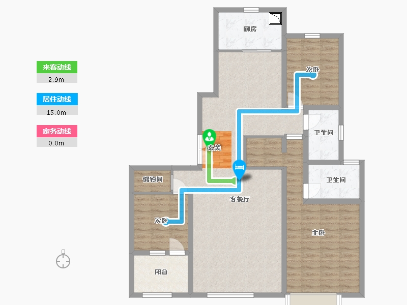 河北省-廊坊市-正园-113.96-户型库-动静线