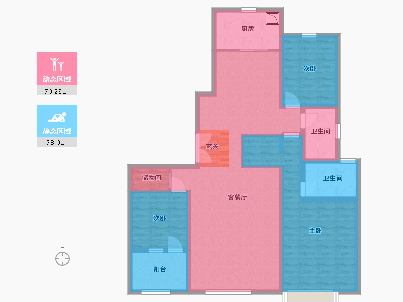 河北省-廊坊市-正园-113.96-户型库-动静分区