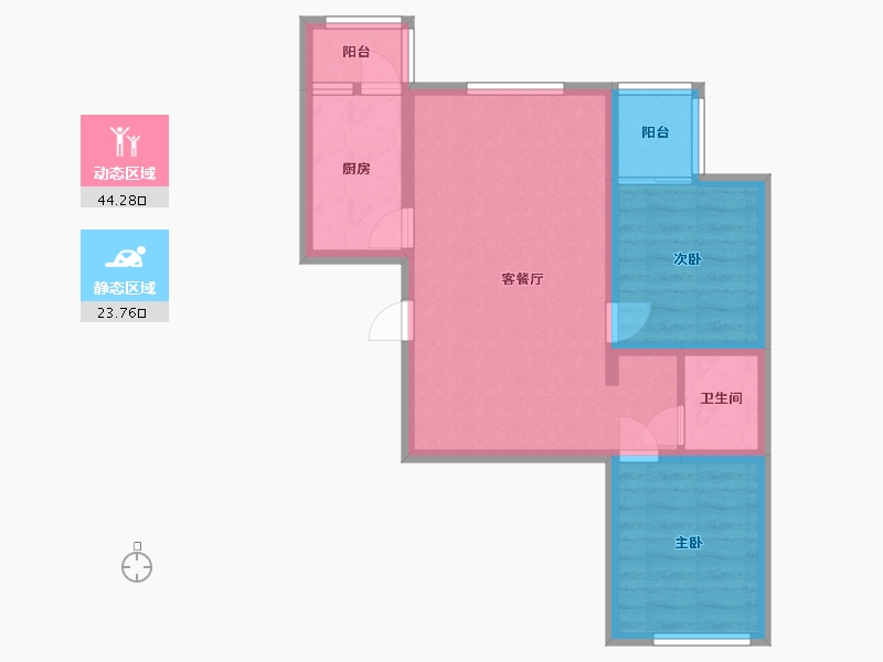 河北省-廊坊市-幸福家园-60.03-户型库-动静分区