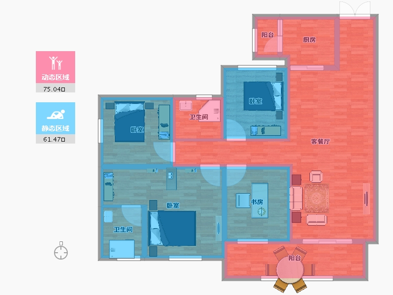 云南省-昆明市-乡鸭湖忆江南-121.47-户型库-动静分区