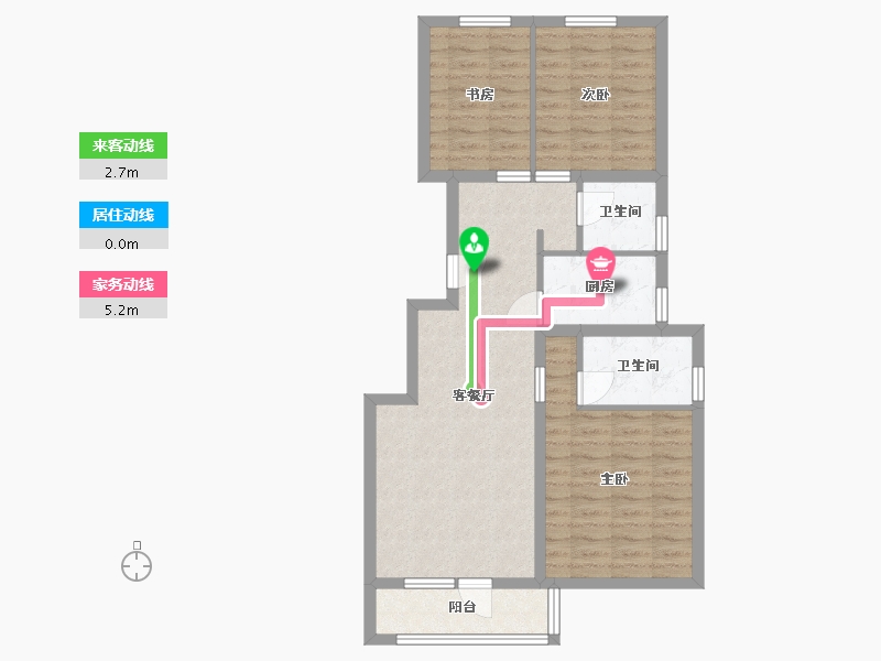 河北省-廊坊市-廊坊孔雀城公园海一期-77.27-户型库-动静线