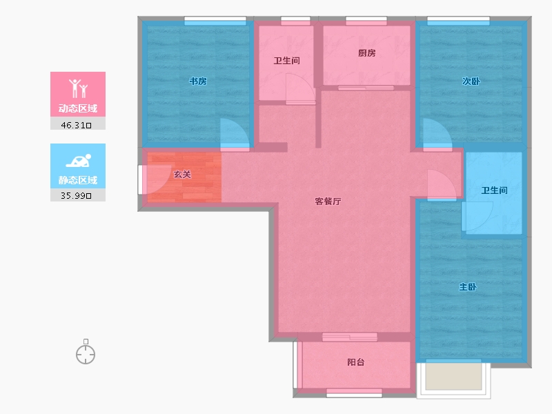 河北省-廊坊市-中交·香颂-72.34-户型库-动静分区