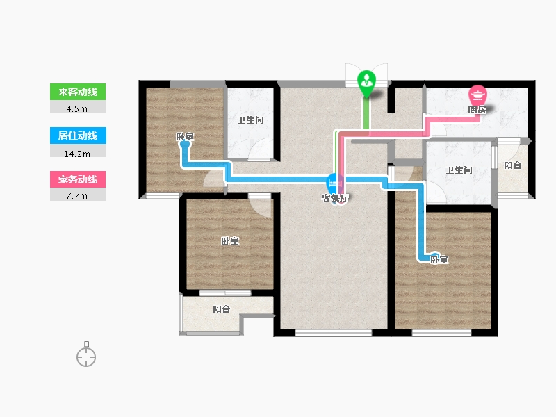 山西省-太原市-广电新景-93.32-户型库-动静线