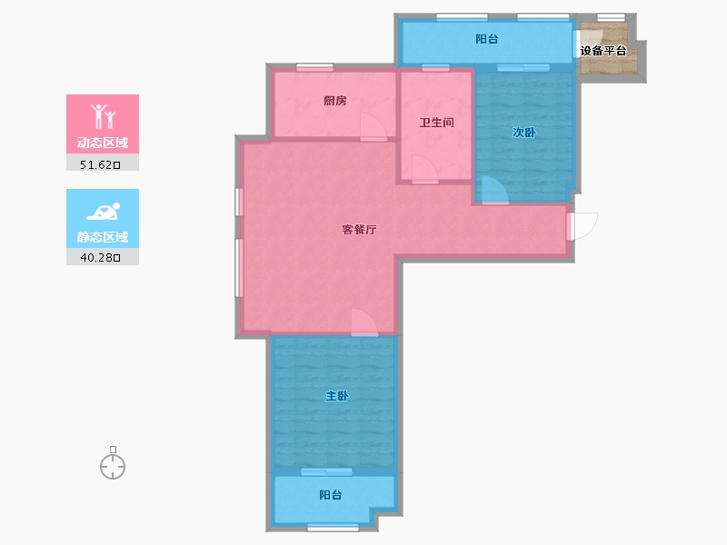 河北省-廊坊市-正园-85.60-户型库-动静分区