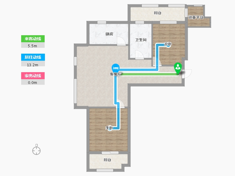 河北省-廊坊市-世嘉·正园-85.59-户型库-动静线