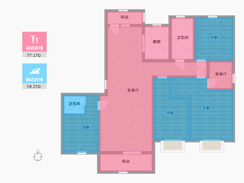 河北省-石家庄市-滨江·荣盛华府-119.15-户型库-动静分区