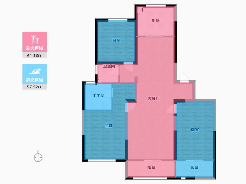 山西省-太原市-润景•园著-106.90-户型库-动静分区