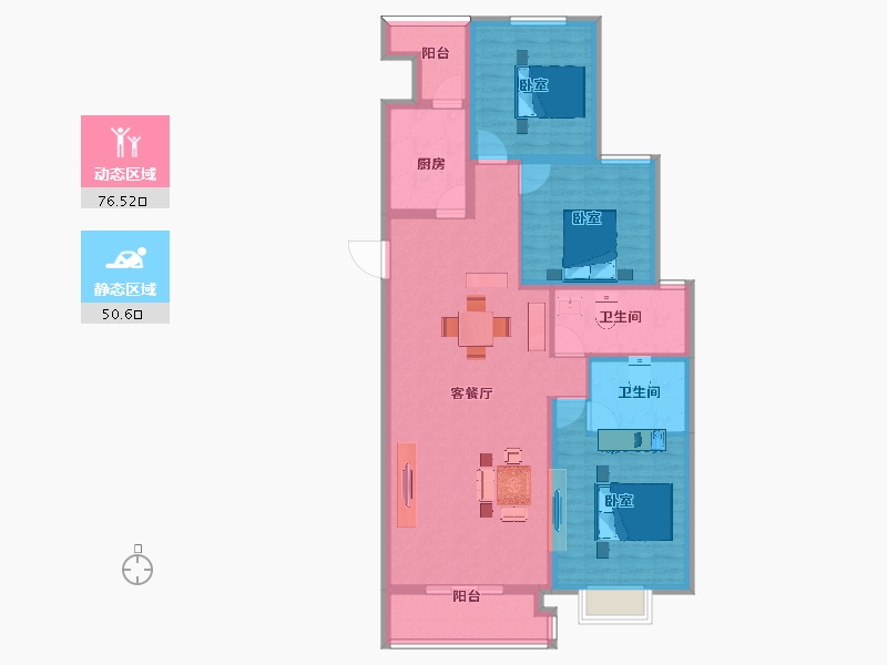 河北省-邯郸市-漳和府-114.41-户型库-动静分区