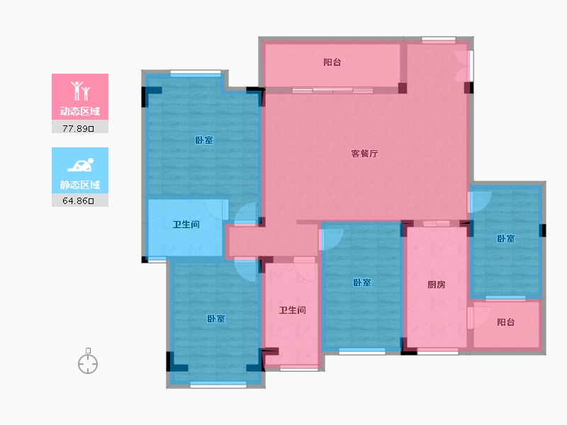 贵州省-安顺市-筑佳首府-127.55-户型库-动静分区