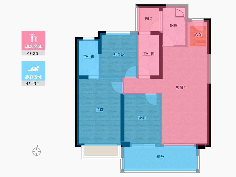 四川省-成都市-建发中央湾区-80.31-户型库-动静分区