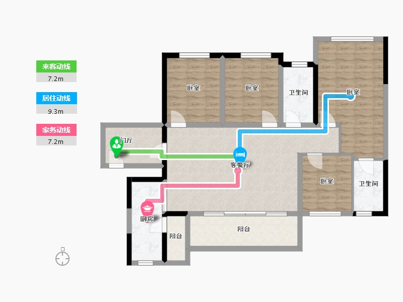 四川省-成都市-朗基香樾府-109.77-户型库-动静线