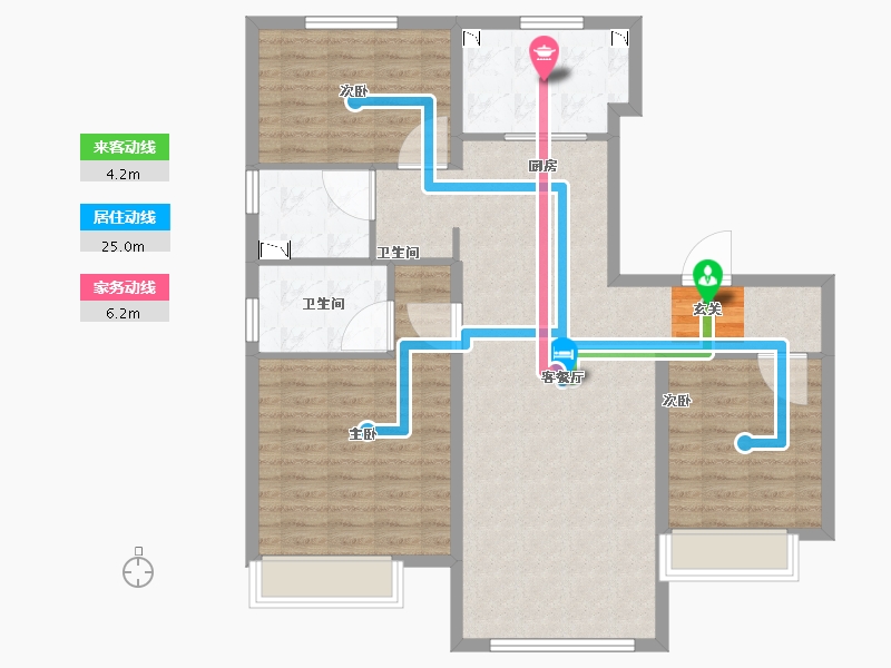 河北省-唐山市-迁西碧桂园·天玺湾-102.46-户型库-动静线