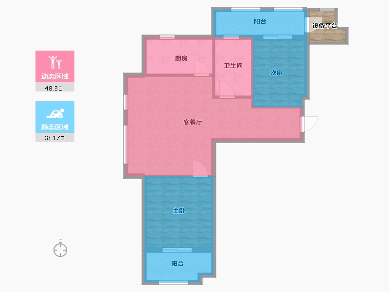 河北省-廊坊市-世嘉·正园-80.80-户型库-动静分区