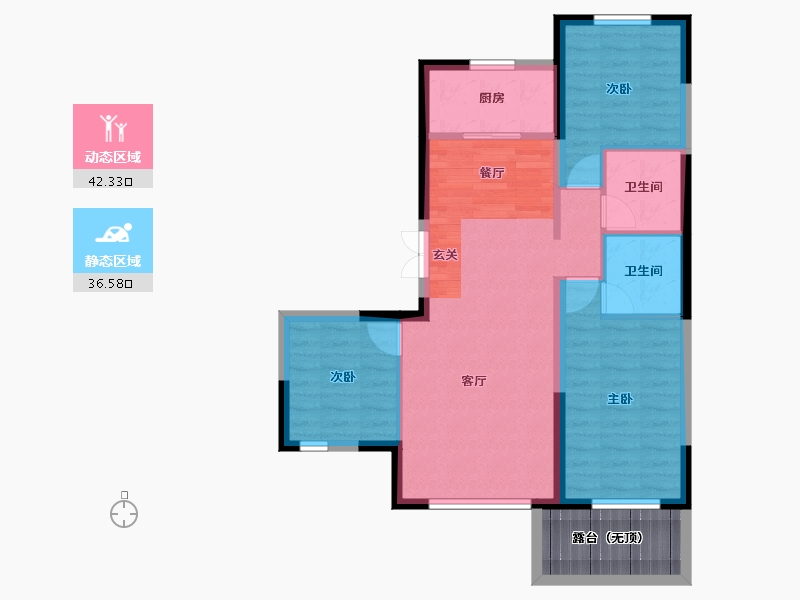 河北省-保定市-易水悦府-76.49-户型库-动静分区