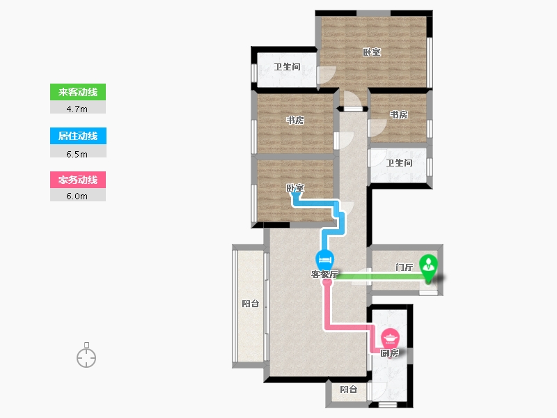 四川省-成都市-朗基香樾府-103.28-户型库-动静线