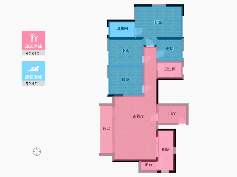 四川省-成都市-朗基香樾府-103.28-户型库-动静分区