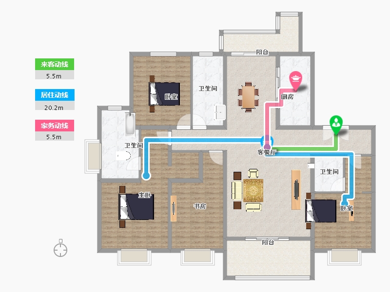 河北省-邯郸市-漳和府-201.54-户型库-动静线