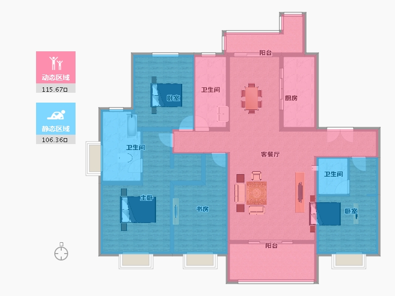 河北省-邯郸市-漳和府-201.54-户型库-动静分区