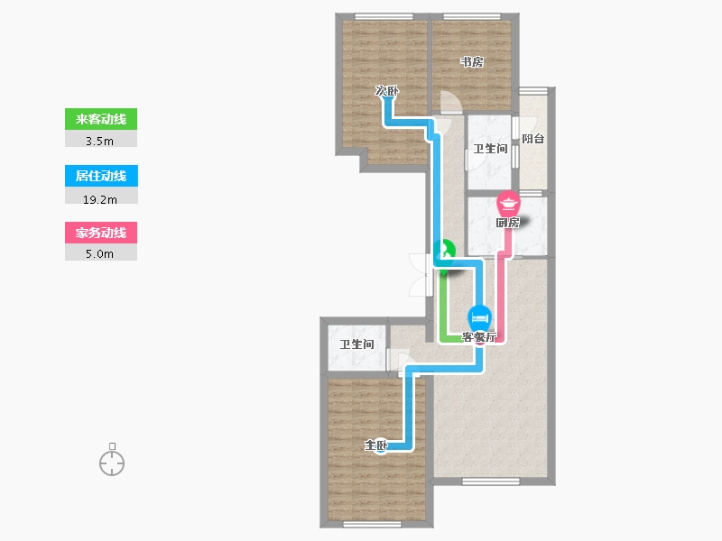 河北省-廊坊市-世嘉·正园-100.80-户型库-动静线