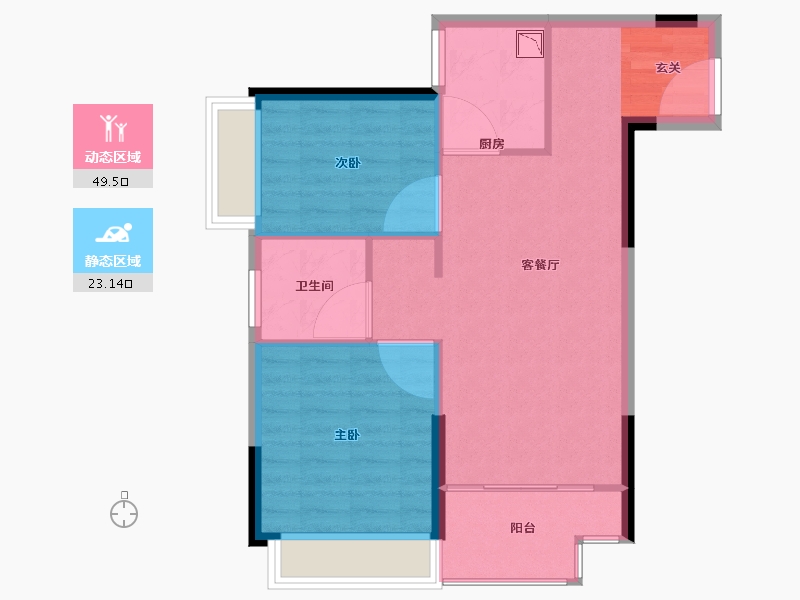 广西壮族自治区-柳州市-恒大御景湾-66.01-户型库-动静分区