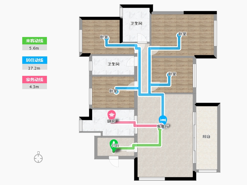 四川省-成都市-朗基香樾府-117.10-户型库-动静线